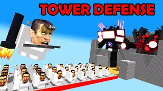 Minecraft Mobs : SKIBIDI TOILET Tower Defense - Minecraft Animation