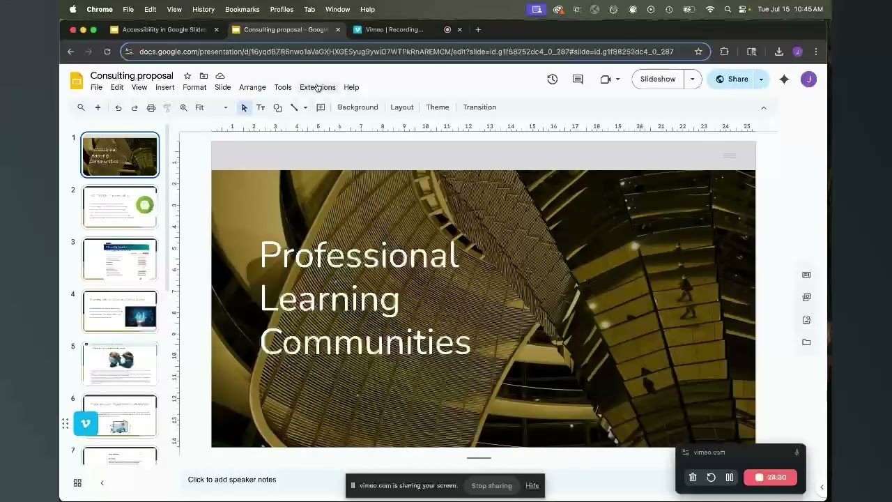 Color Contrast in Google Slides