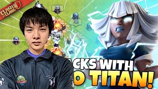 Stars coc NO BASE IS SAFE form this ELECTRO TITAN Attack!!! Th15 Attack strategy!!clash of clans!!