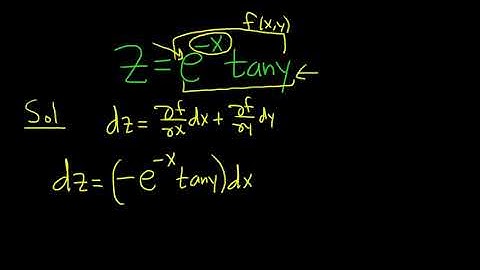 Larson Calculus 13.4 #6: Total Differential of z = e^(-x)tan(y)