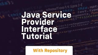 java service provider interface tutorial