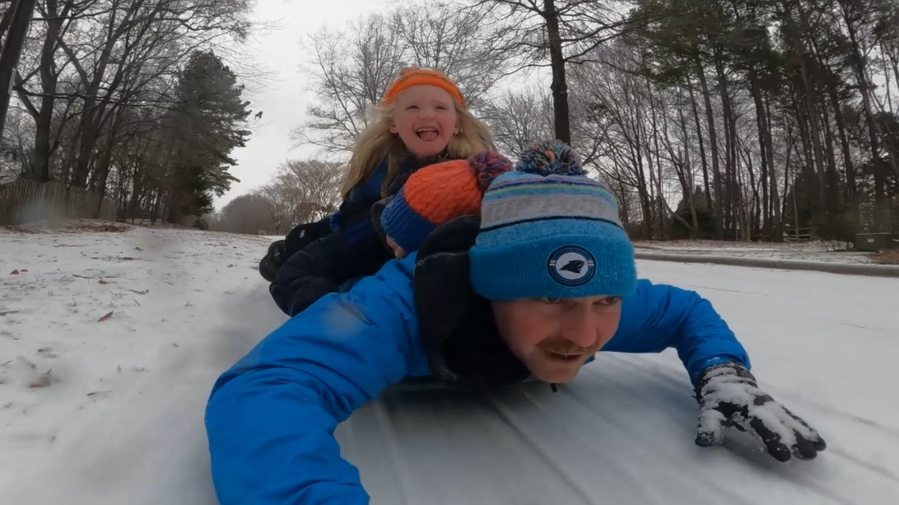 Cold Hands, Big Smiles! Kids Snow Day Sledding - YouTube