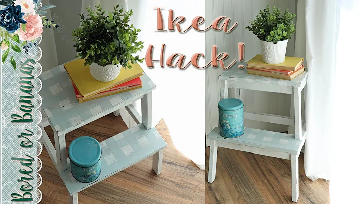 Ikea Hack:  Farmhouse Cottage Beckvam Stool Makeover {BORED OR BANANAS}
