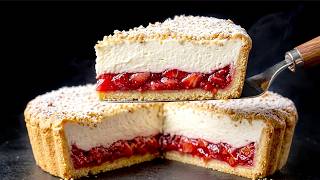 Diesen Trick habe ich in einer Konditorei gelernt! Der beste Erdbeer-Joghurtkuchen diesen Sommer!