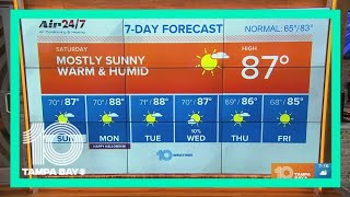 10 Weather: Mostly sunny, warm & humid