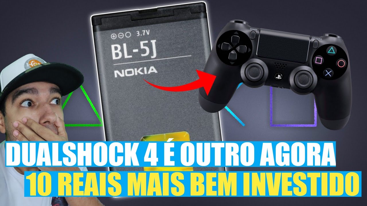 INSTALEI UMA BATERIA DE NOKIA NO MEU DUALSHOCK 4