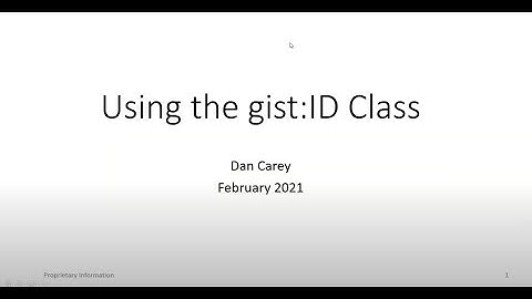 Gist Council: Using the gist ID:Class