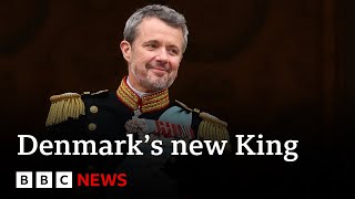 Denmark: Tens of thousands gather as new King is crowned | BBC News