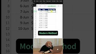 Running Total in Excel: Classic vs Modern Method #excel #exceltips #exceltricks #excelfunctions