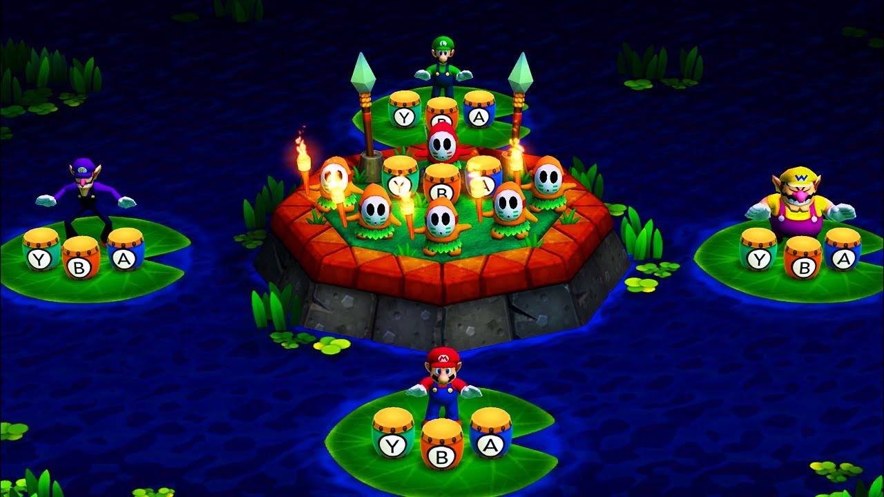 Mario Party The Top 100 - Mario vs  Wario vs Waluigi vs Luigi