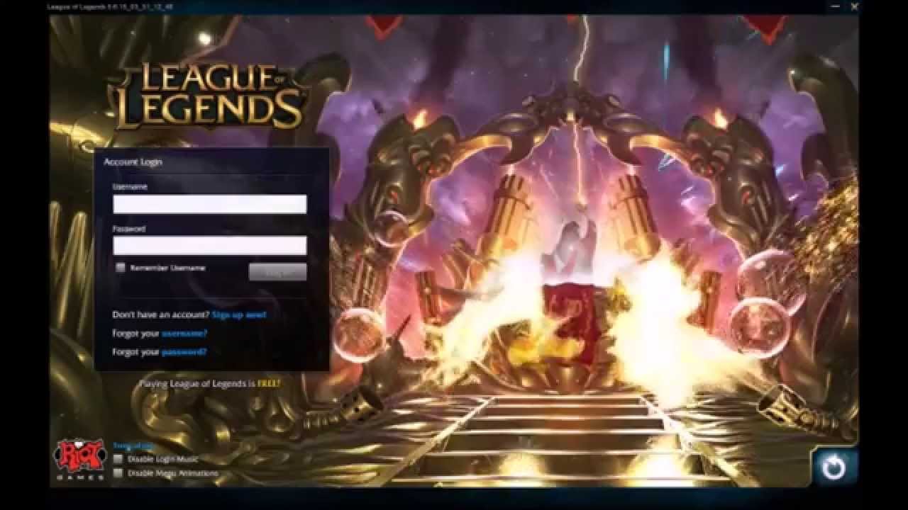 League Of Legends URF 2015 Login YouTube