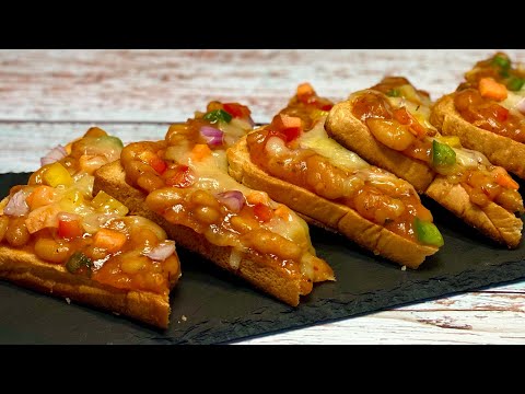 திரும்பத் திரும்ப சாப்பிடத் தூண்டும் பீன்ஸ் டோஸ்ட் | Baked Beans on Toast IBaked Beans Pizza Recipe