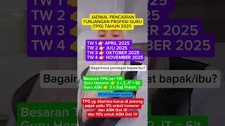 Jadwal Pencairan Tunjangan Profesi Guru Tpg Tahun 2025