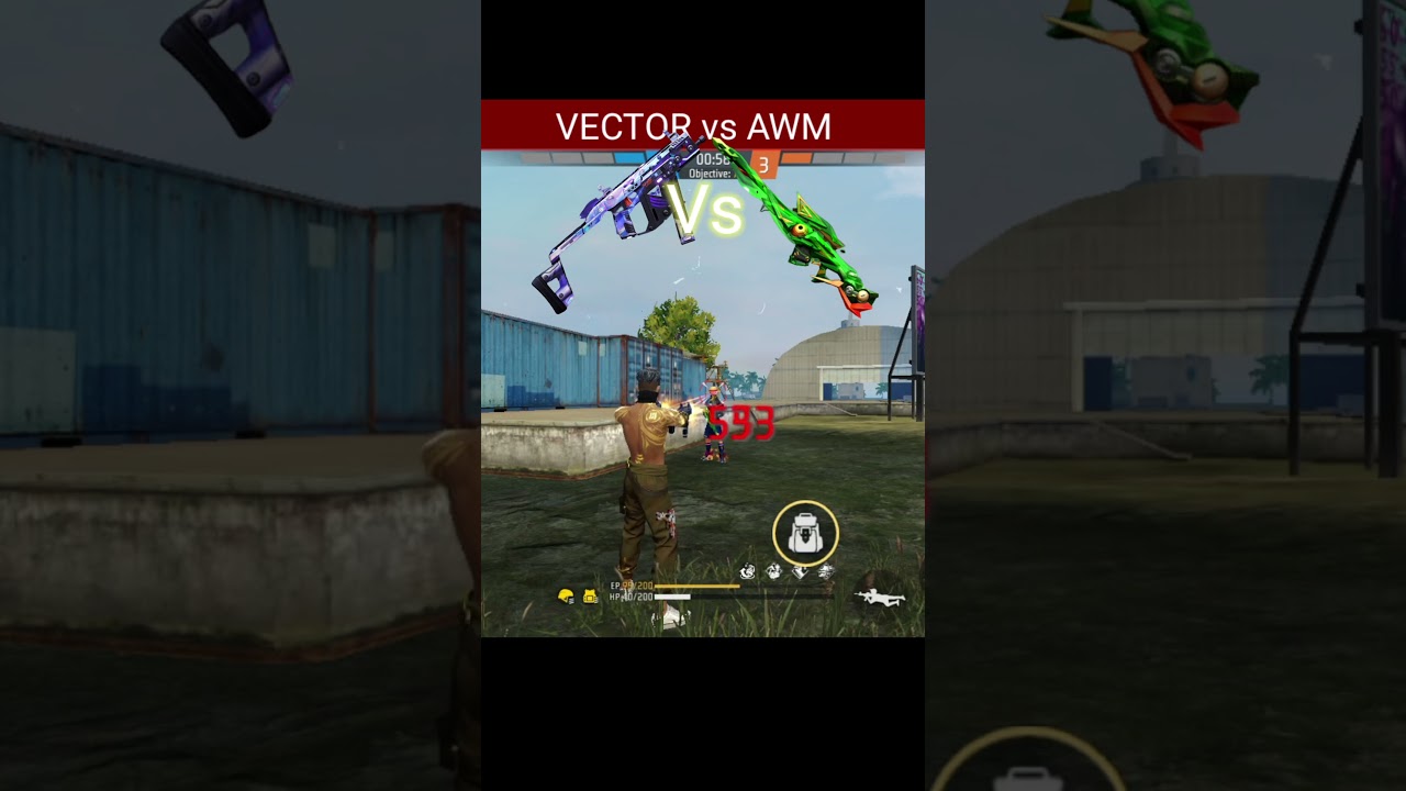 DOUBLE VECTOR vs AWM GUN DAMAGE TEST VIDEO 