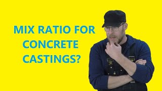 DIY Concrete (Mortar) Casting Mix  Basic