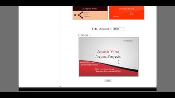Online Visiting Card Creation Project