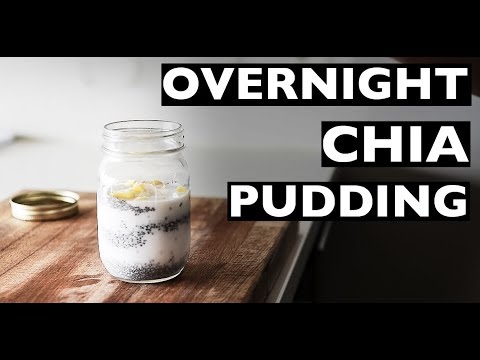 Overnight chia pudding with mango, from the video