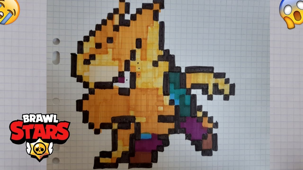 Tuto Comment Dessiner Corbac Phenix De Brawl Stars En Pixel Art Youtube - corbac pixel art brawl stars leon