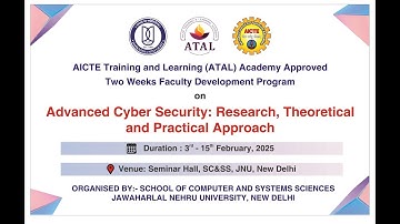 Day 2  ATAL - AICTE sponsored Faculty Development Program on "Advanced Cyber Security