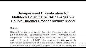 Unsupervised Classification for Multilook Polarimetric SAR Images via Double Dirichlet Process Mixtu