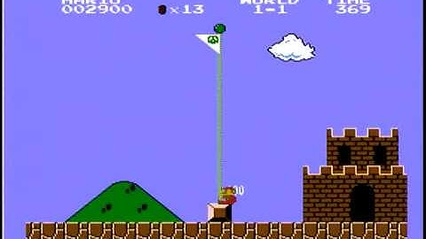 Super Mario Bros. 1-1 with framerule save