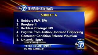 D.C. juvenile justice system teens responsible for crime sprees