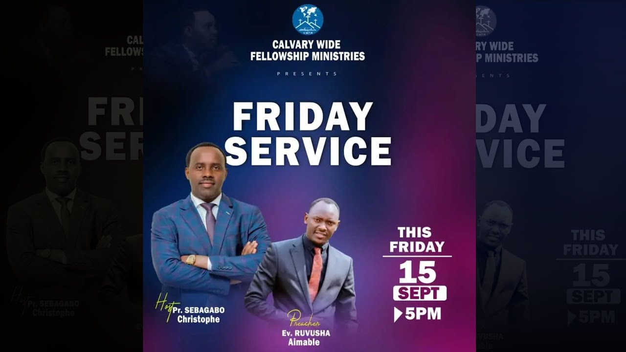 FRIDAY SERVICE With Pr. CHRISTOPHE and Ev. RUVUSHA | 15-09-2023 - YouTube