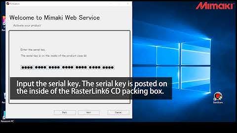RasterLink6 License substitute activation 1
