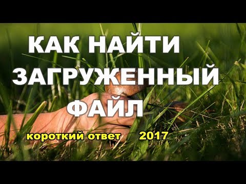Как найти загруженный файл на компьютере