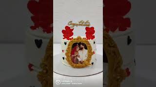 Cake for newly wed|| Edible Photo Frame Cake| Edible Picture cake||Buttercream cake