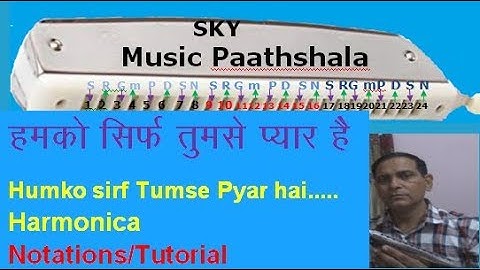 Humko Sirf Tumse Pyar Hai | Notation |Sargam| Tutorial How to play on Mouth organ/Harmonica