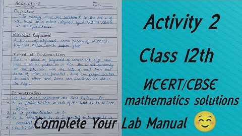 Maths Lab Activity 2 Class 12// Maths Lab Practical Class 12//Activity Solution// CBSE board #file