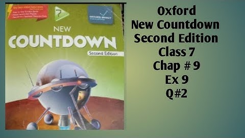 Class 7 Oxford new Countdown second edition Ex 9 Q#2