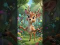 🦌✨ Hello Friends! I Am a Deer | Hiran in English 🌿📚 Learn Animal Names for Kids 🎉 #Shorts