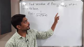 Basic Complex Analysis - Unit 3 - Lecture 26 - Evaluation of Residue at given point