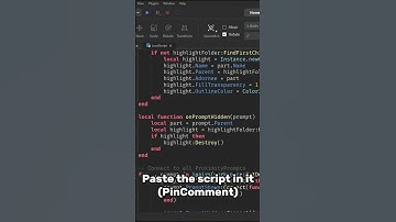 Proximity Prompt Highlight Tutorial l Roblox Studio #robloxstudio