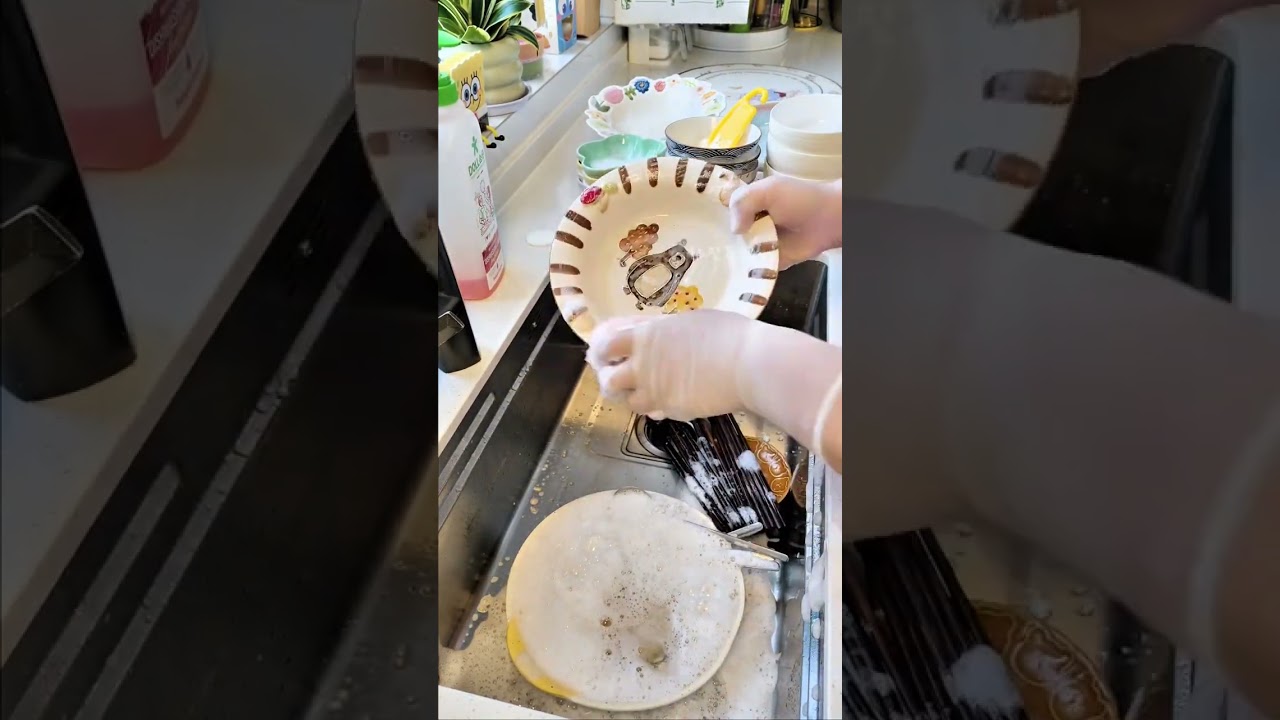 I prefer washing dishes to cooking#Wash the dishes#Immersive#Decompress#Kitchen