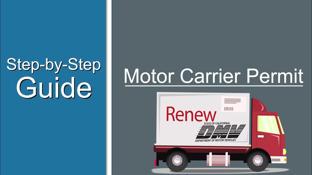 Motor Carrier Permit Step by Step YouTube