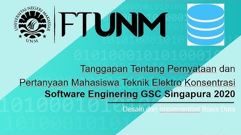 Tanggapan Pernyataan dan Pertanyaan MK Desain dan Implementasi Basis Data
