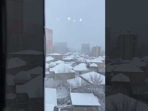 Bakı | İlk Qar | 2024 #winter #snow #view #motivation