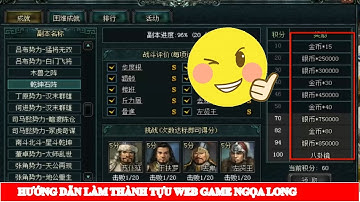 HƯỚNG DẪN LÀM THÀNH TỰU WEB GAME NGỌA LONG @HOIUCNGOALONG
