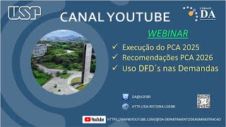 WEBINAR: Execução do PCA 2025, Recomendações PCA 2026 e Uso DFD´s nas Demandas