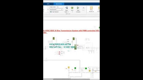 HVDC IEEE 30 Bus Transmission System with PWM controlled VSC HVDC Test Feeder Simulink Simulation