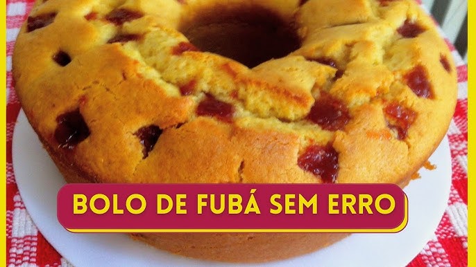 Especial São João - Bolo de fubá com goiabada - Viviana Alimentos