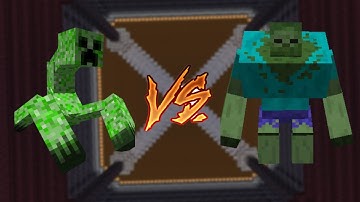 Mutant Creeper vs Mutant Zombie | Minecraft Mob Battle
