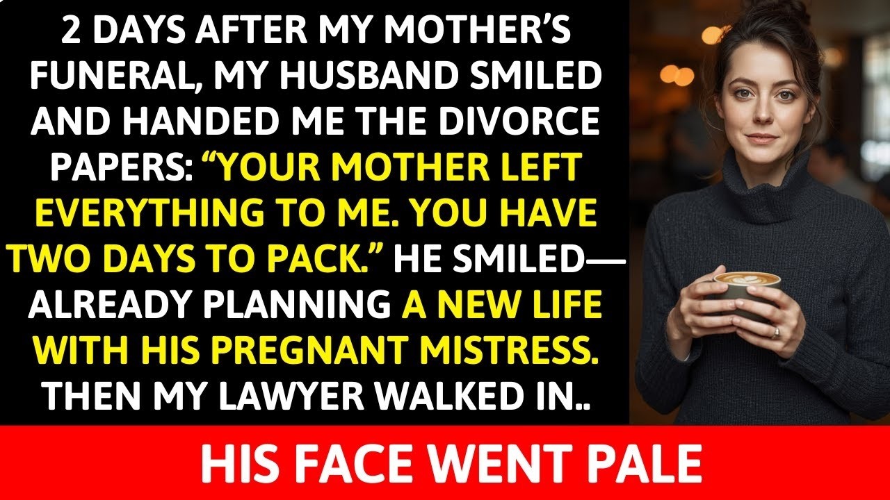 My Husband Served Me Divorce Papers at My Mother’s Funeral— But When My Lawyer Came in, He Regrett