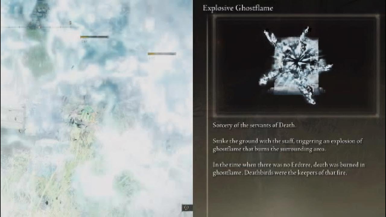 Elden Ring Explosive Ghostflame Spell Demonstration and Location