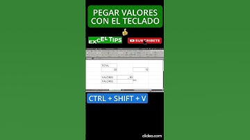 EXCEL BASICO PEGAR VALORES CON EL TECLADO
