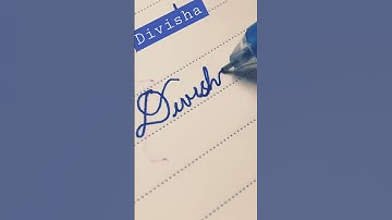 Divisha name in cursive writing #shorts #viral #calligraphy #cursivewriting #mahamsinfotainment