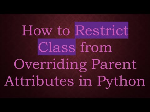 How to Restrict